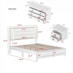 Ensembles de chambre à coucher 3 pièces Lit rembourré Queen Size