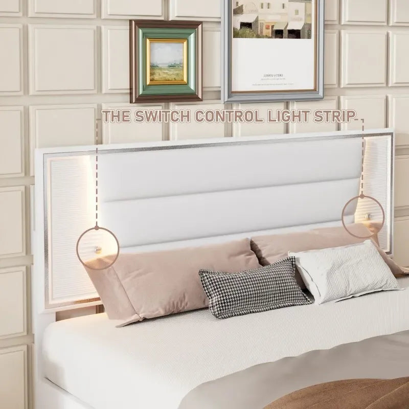 Ensembles de chambre à coucher 3 pièces Lit rembourré Queen Size
