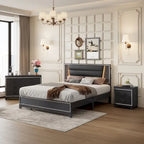 Ensembles de chambre à coucher 3 pièces Lit rembourré Queen Size