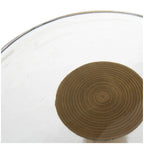 Table d'appoint conique géométrique en aluminium avec plateau en verre texturé – Noir ou doré