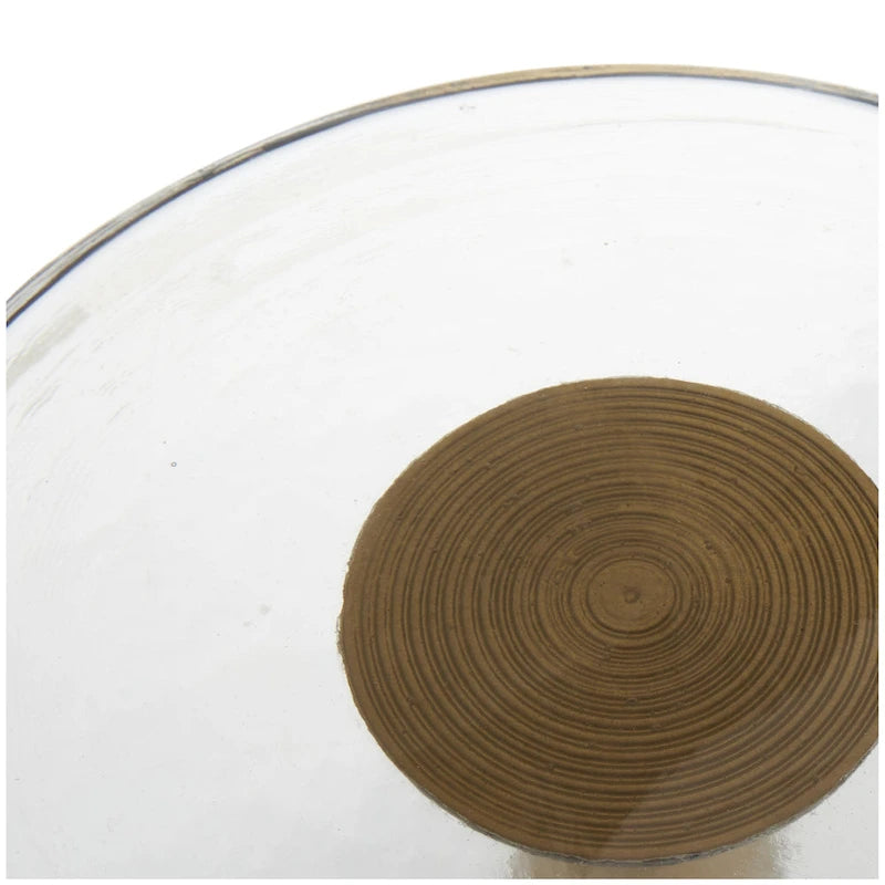 Table d'appoint conique géométrique en aluminium avec plateau en verre texturé – Noir ou doré